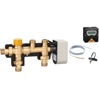 Caleffi Kit di collegamento bollitore solare con caldaia, senza integrazione termica Caleffi 264352 Nero