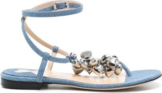 Mach & Mach Puffy Heart Denim Thong Sandals 5Mm