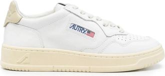 Autry Sneakers, female, White, 3 UK, White Leather Trainers with Iconic Details