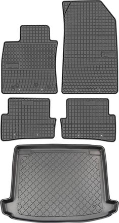 OEM Juego De Alfombrillas De Goma Para Renault Clio Iv Kombi (marzo De 2013 A 2020) + Alfombrilla Para El Maletero