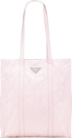 Prada Pre-owned Tote Bags, female, Pink, Size: ONE SIZE Pre-owned Leather Tote Bag with Top Handles