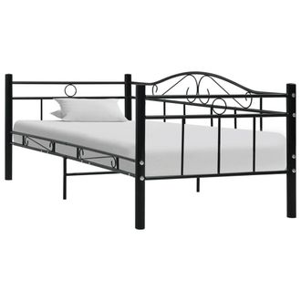 Berkfield Home Bed Frame Black Metal 90x200 cm
