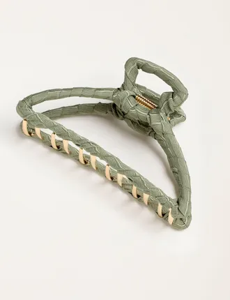 Fat Face FatFace Green Ribbon Claw Clip