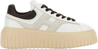Hogan Nappa Leather Sneakers With Suede H-Stripes