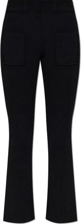 Courr&egrave;ges Gestreepte broek - Dames - Wijde Broeken - Zwart - M - Broeken
