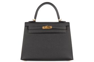 Herm&egrave;s Kelly 25cm Black Epsom GHW