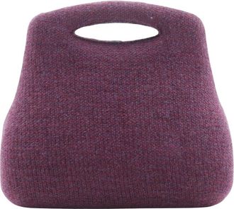 Chanel Vintage Millennium Waist Bag Tweed Purple Tweed Handbag (Pre-Owned)