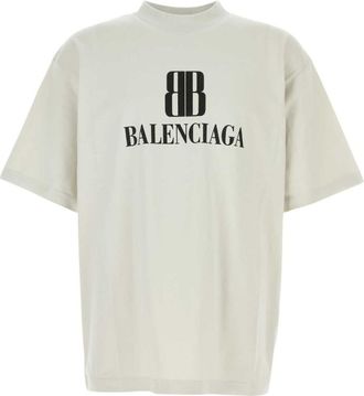 Balenciaga Off White Cotton Oversize T-shirt