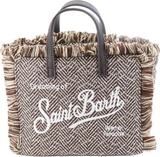 MC2 Saint Barth Herringbone Strass 1811 Emb - - Bags - Donna - Marrone - ONE SIZE