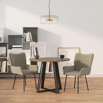 vidaXL Vidaxl - Sillas De Comedor 2 Unidades Terciopelo Gris Claro