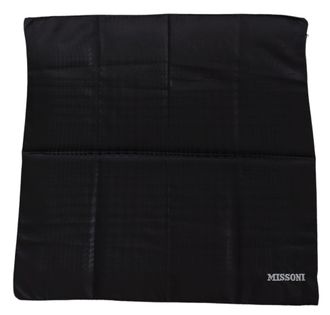 Missoni Mens Wool Knit Scarf Black