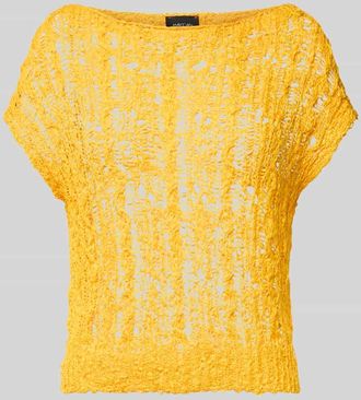 Marc Cain Strickshirt mit Rundhalsausschnitt in Senf, Gr&ouml;&szlig;e 36