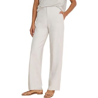 Nic+Zoe Lenox Linen Blend Pants in Silver Wisp at Nordstrom, Size 10