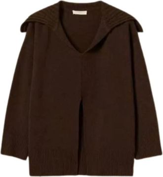 Twinset V-neck Truien - Dames - V-hals truien - Bruin - M - Truien & Vesten