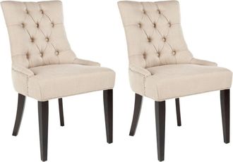 Safavieh Set de 2 sillas de comedor en madera de abedul neutra