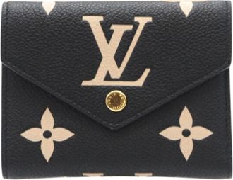 Louis Vuitton Bicolor Leather Wallet (Tri-Fold) (Pre-Owned)