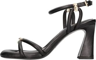Ash Lola Nappa Foulard - Dames - Sandalen met hakken - Zwart - 40 EU - Leer - Schoenen