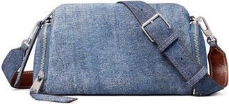 Tory Burch Perry Suede Crossbody Bag in Blue Jean at Nordstrom