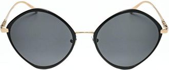 Bulgari Ladies Black Irregular Sunglasses 0BV6186K-20148G-2