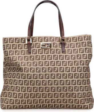 Fendi Borsa tote in tela con motivo Zucchino 2000-2010 - Marrone