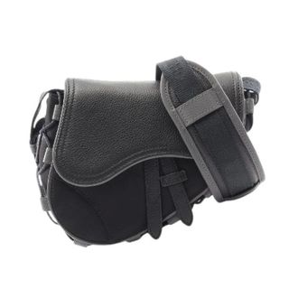 Dior Pre-owned Sacai Saddle Mini Bag - Heren - Pre-owned - Zwart - Maat: ONE Size Nylon