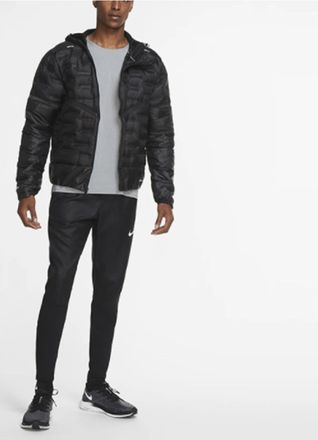 Nike Reflective logo Running Sports Down Jacket Black CU7793-010