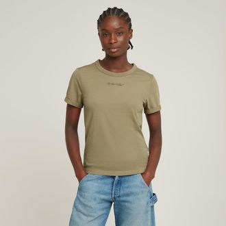 G-Star Embro G-Script Logo Top - Groen - Dames