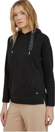 Joop Logo Corded-Ribbon Hoodie - Dames - Hoodies - Zwart - S - Katoen - Hoodies & sweatvesten