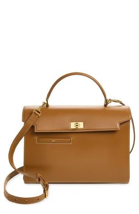 Anya Hindmarch Mortimer Leather Top Handle Bag in Pecan at Nordstrom