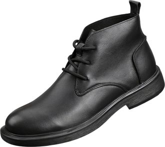 Generic Chukka Boots Fashion and Comfort Casual Lace Up Oxfords Ankle Boots (Black,7.5)