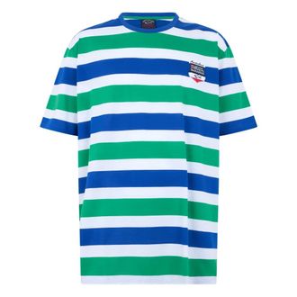 Paul & Shark Paul & Shark, T-Shirts, male, Multicolor, Size: 3XL Striped Cotton T-shirt