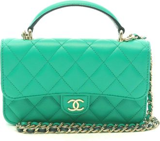 Chanel Lambskin Matelasse Phone Case Shoulder Bag
