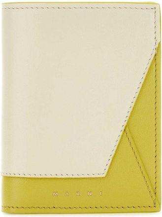 Marni Off White Yellow Logo Wallet