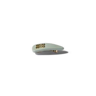 Miu Miu Patent Leather Hair Clip, Woman, Powder Blue
