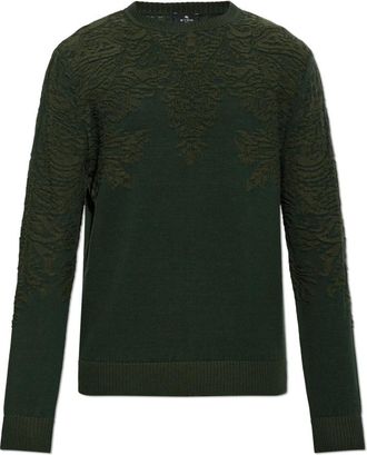 Etro Truien & Vesten, Heren, Groen, L, Katoen, Trui met ronde hals