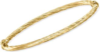 Ross-Simons Italian 14kt Yellow Gold Twisted Bangle Bracelet