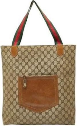 Gucci Pre-owned Tote Bags, female, Beige, Size: ONE SIZE Pre-owned Vintage Tote Bag