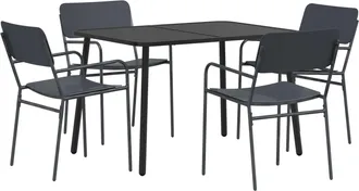 vidaXL Conjunto De Comedor 5 Uds. Antracita Acero Vidaxl