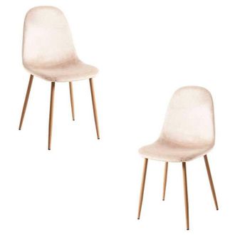 Regalos Miguel Regalos Miguel - Packs Sillas Comedor - Pack 2 Sillas Teok Terciopelo - Beige