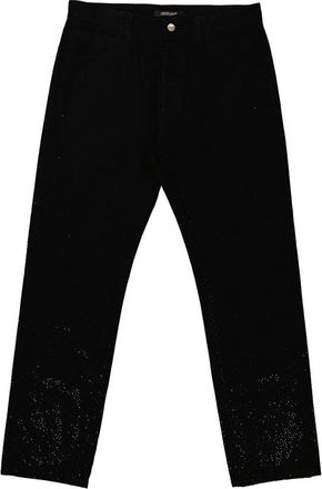 Roberto Cavalli Black Crystal Embellished Jeans, Waist Size 31