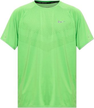 Nike Fitness, Heren, Groen, XL, Polyester, Nike Stride Dri-FIT ADV Hardloopshirt met korte mouwen