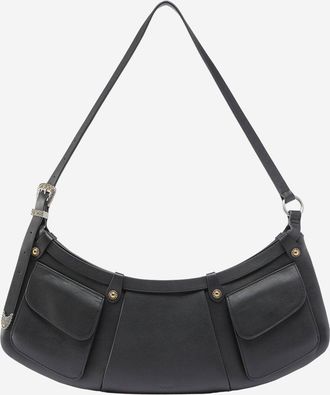 Pinko Pinko Pocket Body Leder-Umh&auml;ngetasche mit Taschen
