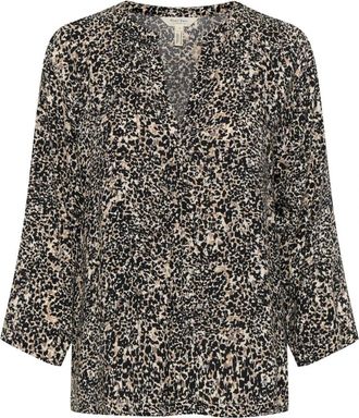 Part Two Natuurlijk Scatter Print Blouse - Dames - Blouses - Veelkleurig - 2XL - Overhemden