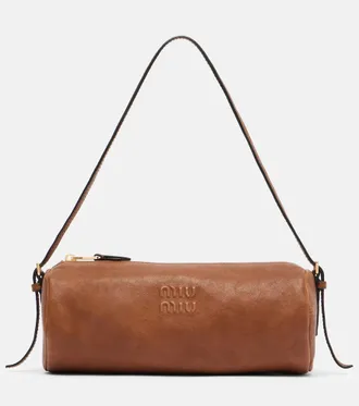 Miu Miu Logo leather shoulder bag
