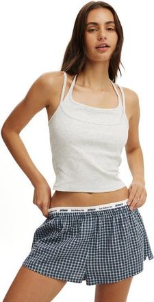 Cotton On Womens Double Layer Cami in Light Grey Marle at Nordstrom, Size X-Large