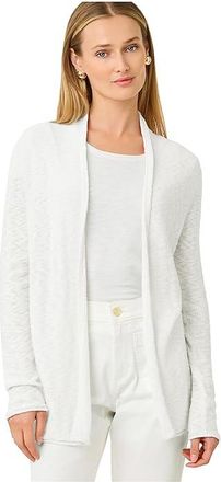 Lilly Pulitzer Faretta Long Length Cardi Womens Sweater Resort White : XXS, Acrylic/Cotton