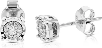 Vir Jewels 1/8 cttw Lab Grown Diamond Composite Earrings in Sterling Silver With Push Backs For Women