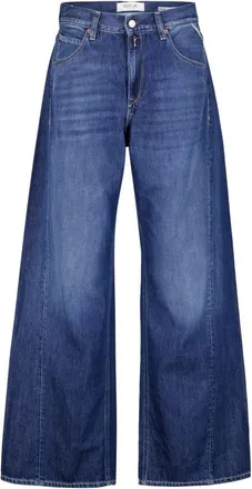 Replay Jeans, Dames, Blauw, W29 L32, Narja Wide Jeans