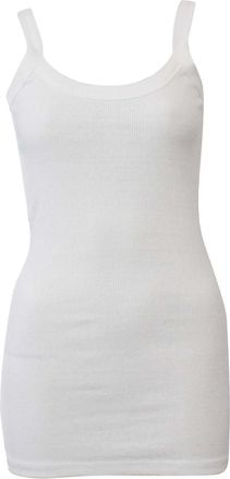 Generic Ladies Womens Plain Ribbed Stretchy Vest Top Strap Gym Cami Sizes 8-16 New (White, XL UK 14-16)