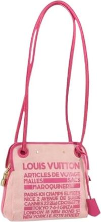 Louis Vuitton Pre-owned Shoulder Bags, female, Pink, Size: ONE SIZE Pre-owned Vintage Canvas Shoulder Bag